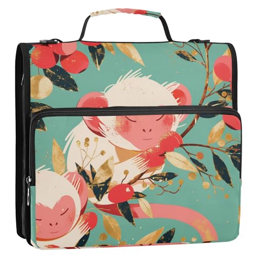 Ringbuch mit 3 Ringen, 3,8 cm, Frühlingsfarbe, mit extra Taschen mit Griff, für Dokumente, Akten, Aufbewahrungstasche für Mittelschule, Cartera Portátil Ringbuch mit 3 Ringen, 3,8 cm, Frühlingsfarbe, mit extra Taschen mit Griff, für Dokumente, Akten, Aufbewahrungstasche für Mittelschule, Cartera Portátil von Amooorous