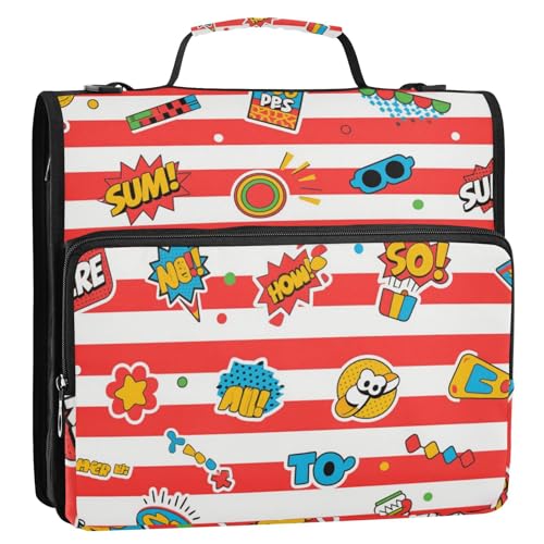 Ringbuch mit 3 Ringen, mit Reißverschluss, mit Schultergurt und Griff, inklusive Reißverschlusstasche, Dokumenten-Organizer, Tasche, geeignet für Mittelschule, Organisadores de suministros escolares Ringbuch mit 3 Ringen, mit Reißverschluss, mit Schultergurt und Griff, inklusive Reißverschlusstasche, Dokumenten-Organizer, Tasche, geeignet für Mittelschule, Organisadores de suministros escolares von Amooorous