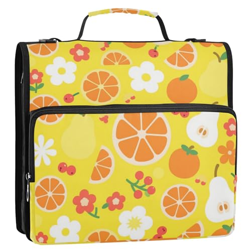 Ringbuch mit Reißverschluss und Schulterriemen, mehrere Taschen, Portfolio-Organizer für Schule, Clip de Cremallera Ringbuch mit Reißverschluss und Schulterriemen, mehrere Taschen, Portfolio-Organizer für Schule, Clip de Cremallera von Amooorous