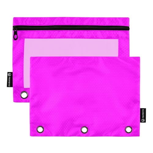 Ringbuch mit transparentem Fenster, Magenta, Fuchsia, einfarbig, einfarbig, violett, Federmäppchen mit Reißverschluss mit Reißverschluss, verstärkte Ösen, 3 Ringe, Reißverschlussbuch zur Aufbewahrung Ringbuch mit transparentem Fenster, Magenta, Fuchsia, einfarbig, einfarbig, violett, Federmäppchen mit Reißverschluss mit Reißverschluss, verstärkte Ösen, 3 Ringe, Reißverschlussbuch zur Aufbewahrung von Amooorous
