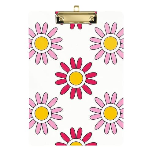 Schönes Klemmbrett mit Gänseblümchen-Blumenmuster, Pfirsichrot, weiß, A4, Kunststoff-Klemmbrett-Etiketten, Hartpappe für Klassenzimmer, Zubehör für Lehrer, Elementartische, Para escribir Größe 22,9 x Schönes Klemmbrett mit Gänseblümchen-Blumenmuster, Pfirsichrot, weiß, A4, Kunststoff-Klemmbrett-Etiketten, Hartpappe für Klassenzimmer, Zubehör für Lehrer, Elementartische, Para escribir Größe 22,9 x von Amooorous
