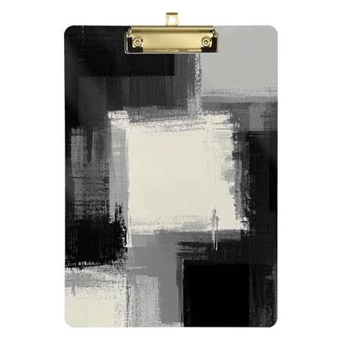 Schwarz-weiß-graue Tinte, Kunst, Malerei, A4, Hardcover, Klemmbrett, Büro-Lösungen, Klemmbretter, Hartplatte für Fußball, Softball, Coaching, Tische, Para, Escribir, Größe 22,9 x 30,5 cm Schwarz-weiß-graue Tinte, Kunst, Malerei, A4, Hardcover, Klemmbrett, Büro-Lösungen, Klemmbretter, Hartplatte für Fußball, Softball, Coaching, Tische, Para, Escribir, Größe 22,9 x 30,5 cm von Amooorous