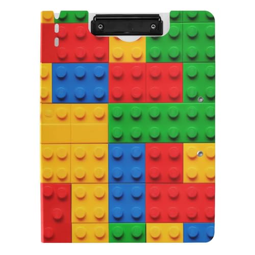 Zusammenklappbare Klemmbretter, Bausteine, bunt, A4-Klemmbrett, Folio, für die Schule Zusammenklappbare Klemmbretter, Bausteine, bunt, A4-Klemmbrett, Folio, für die Schule von Amooorous
