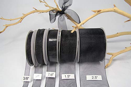 Black Organza Sheer Ribbon-25 Yards X 1.5 Inches by AmoreCreations von AmoreCreations
