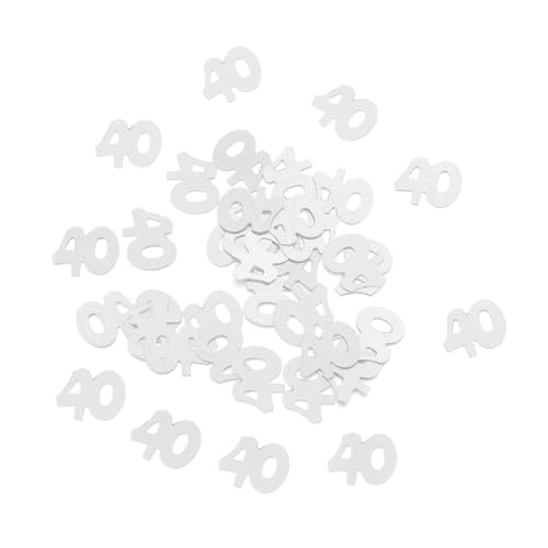 1200 Stück Pailletten-Konfetti Zahlenkonfetti Tischdeko Streudeko Zahl 40 Streudeko Streudeko für Geburtstagsfeier Jahrestag 1200 Stück Pailletten-Konfetti Zahlenkonfetti Tischdeko Streudeko Zahl 40 Streudeko Streudeko für Geburtstagsfeier Jahrestag von Amosfun