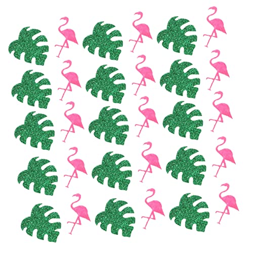 Amosfun 1 Flamingo-Konfetti Tischdekoration jahrestag Hawaii-Tischkonfetti Ananas Konfetti Babymetall Luau-Partydekorationen Themenparty Konfetti Konfetti-Dekor füllen Urwald Verbreitung von Amosfun