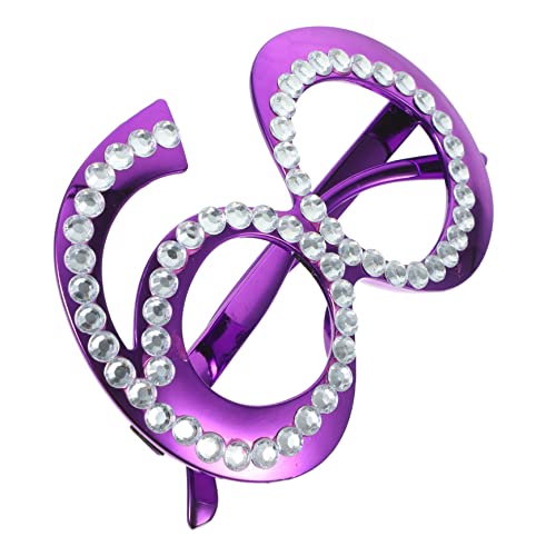 Amosfun 1 Paar Geburtstagsbrille mit Strass Lustige Kostüm Brille für Erwachsene Neuheit Photo Booth Prop für Geburtstagsfeiern und Jubiläen Einzigartiges Retro Design von Amosfun