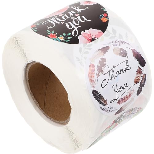 Amosfun 1 Rolle Danke Aufkleber Etiketten Wickeln Danke Stempel Verpackungsaufkleber Aufkleber Zum Verschließen Von Lebensmittelbeuteln Backen Aufkleber Siegeletikett von Amosfun