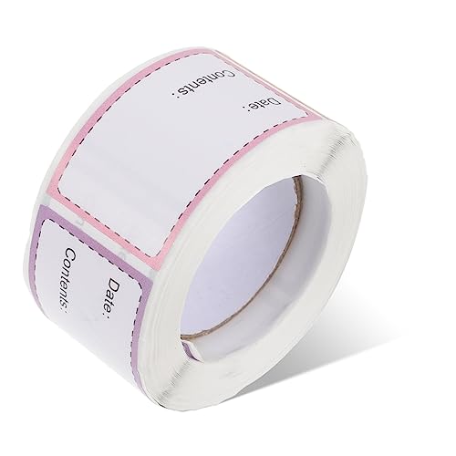 Amosfun 1 Rolle Food -label -aufkleber Lebensmitteletiketten Aufkleber Klebrig Vorratsetiketten Für Behälter Schild Gefrieretiketten Zum Beschriften Name Colorful Papier von Amosfun