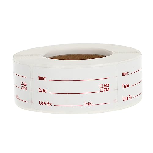 Amosfun 1 Rolle Küchen Etiketten Selbstklebende Lebensmittel Lageretiketten für Kühlschrank Gefrierfach Einfach Abziehbar zum Beschriften von Dosen Behältern von Amosfun