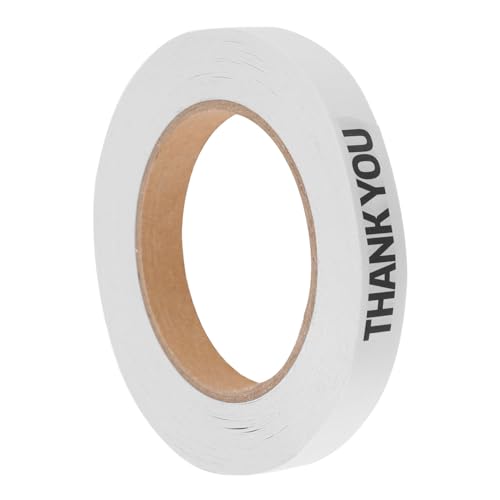 Amosfun 1 Rolle Takeaway -Versiegelungsband runden Papierversandband Band umwickeln Verpackungsklebeband aus Papier Versandklebeband Verschlussbänder für Verpackungsbeutel Weiß von Amosfun
