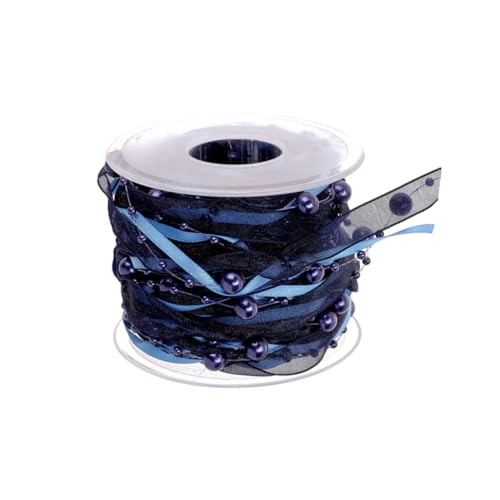 Amosfun Kreatives Satinband in Blau Dekoratives Band für Hochzeiten Blumensträuße Partys und Bastelarbeiten Ideal Geschenkband für Kreative Projekte von Amosfun