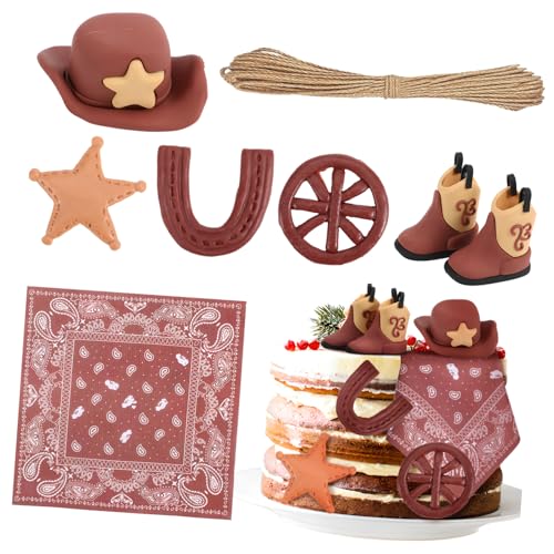 Amosfun 1 Satz Cowboy Kuchendekoration Teiliges Western Party Zubehör mit Cowboyhut und Stiefel Tortenaufleger für Geburtstagsfeiern Themenpartys und Jubiläen Einfache Dekoration für Amosfun 1 Satz Cowboy Kuchendekoration Teiliges Western Party Zubehör mit Cowboyhut und Stiefel Tortenaufleger für Geburtstagsfeiern Themenpartys und Jubiläen Einfache Dekoration für von Amosfun