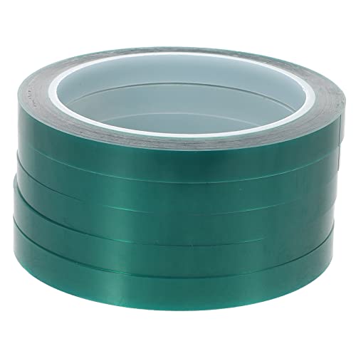 Amosfun 1 Satz Hochtemperaturresistenter Schutzfilm Abdeckband Doppelseitiges Klebeband Hitzebeständiges Wärmeband Hitzebeständiges Klebeband Für Sublimation Green 5rollen von Amosfun