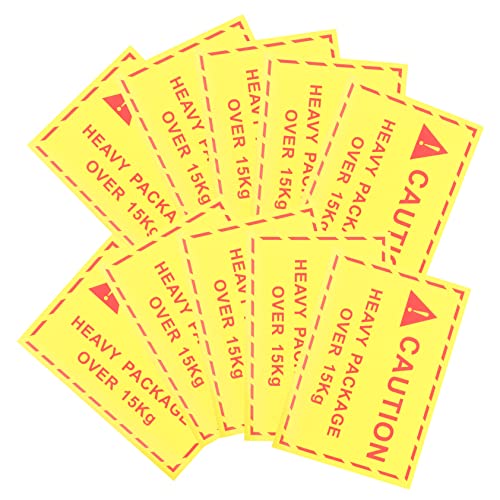 Amosfun 1 Satz Logistikwarnetikett Für Schwer Du Doppelseitiges Klebeband Strapazierfähig Klebrig Versandetiketten Siegeletikett Aufkleber Paketaufkleber Yellow 100 Stück von Amosfun