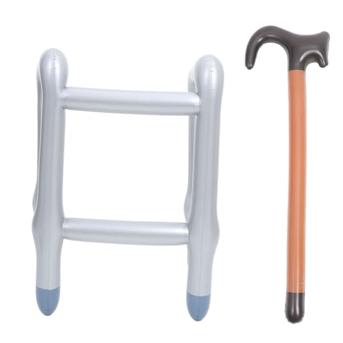 Amosfun 1 Satz PVC Aufblasbarer Gehstock Kreatives Inflatable Crutch Toy für Halloween Kostümpartys und Bühnenaufführungen Leicht und Wiederverwendbar von Amosfun