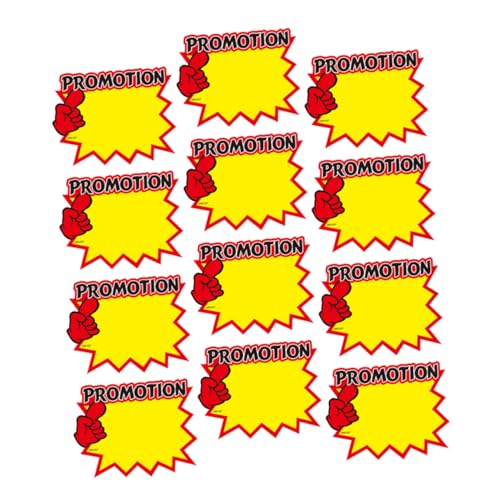 Amosfun 1 Satz Preisschilder Leere Preisschilder Für Märkte Geschäfte Und Werbung Selbstklebend Für Preisgestaltung Von Produkten Und Promotionen 50 Stück von Amosfun