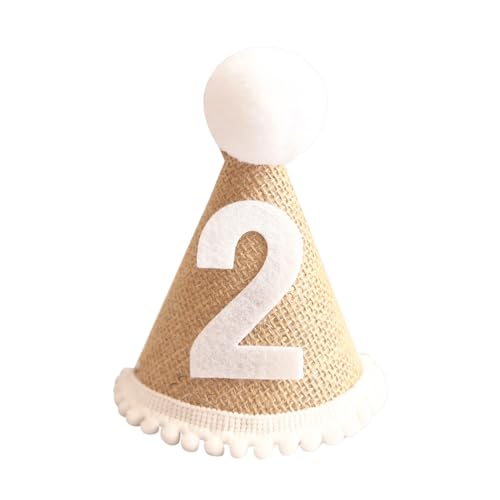 Amosfun Süße Leinen Kinder Geburtstag Hut Foto Prop für Jungen Mädchen Unisex Ersten Geburtstag Kopfbedeckung Party Favor Amosfun Süße Leinen Kinder Geburtstag Hut Foto Prop für Jungen Mädchen Unisex Ersten Geburtstag Kopfbedeckung Party Favor von Amosfun