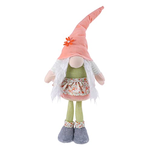 Amosfun 1 Stück Osterpuppe Gnom Puppenschmuck Halloween -Ornamente Bienenzwerg Kaninchenzwergfigur Plüschtiere Gartenschmuck GNOME Puppe Tischdekoration Flanell Orange von Amosfun