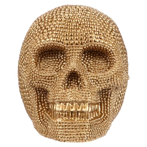 Amosfun 1 Stück Schädel aus Harz Halloween Halloween assecoires bürodeko makramee Outdoor aussendeko Halloween-Kugeln-Ornamente Plätzchen Schädelverzierung - Golden Amosfun 1 Stück Schädel aus Harz Halloween Halloween assecoires bürodeko makramee Outdoor aussendeko Halloween-Kugeln-Ornamente Plätzchen Schädelverzierung - Golden von Amosfun