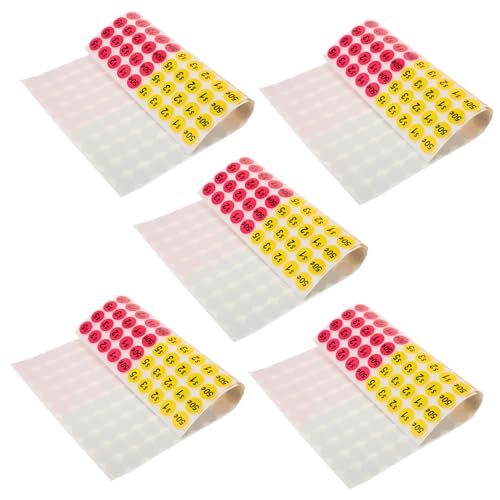 Amosfun 10 Blatt Preisschilder Aufkleber Selbstklebende Preisetiketten für Warenkennzeichnung Geeignet für Einzelhandel Supermarkt und Lagerverwaltung von Amosfun