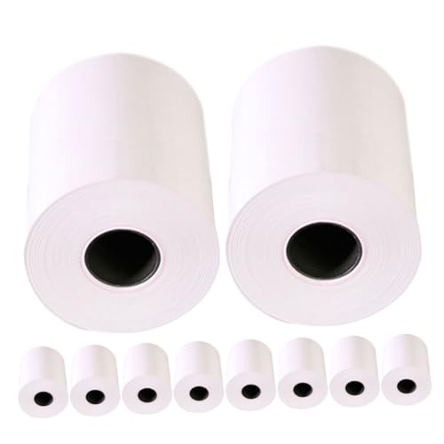 Amosfun 10 Rollen Kassendruckpapier Thermodrucker Belegpapier Thermomaschinenpapier Thermoetiketten Praktisches Druckerpapier Beleg Thermopapier Kreditkartendruck von Amosfun