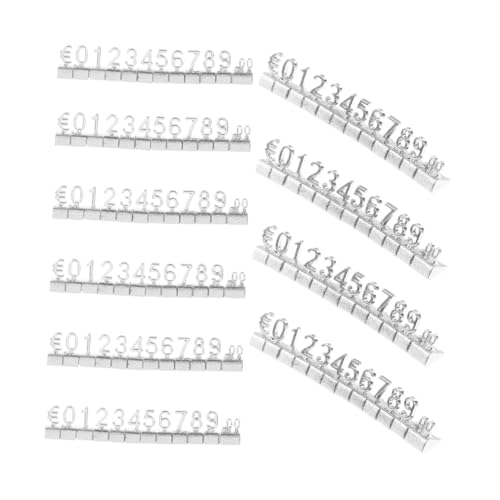 Amosfun 10 Sätze Metallpreismarke Zahlen Stichworte Einzelhandel Anzeige Preisbeschilderung Schmuck Preisschilder Schmuckpreise Anzahl Preistafeln Preisständer Zinklegierung Silver von Amosfun
