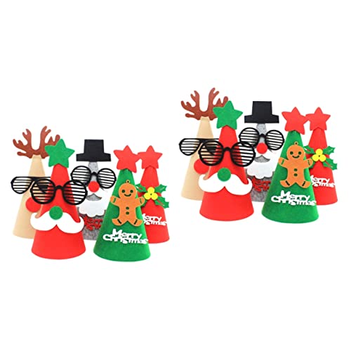 Amosfun 10 Stk Hüte Für Kinder Weihnachtskopfbedeckung Weihnachtliche Schirmmütze Weihnachtshut Weihnachtsgeschenk Spielzeug Geburtstag Papierhüte Weihnachtsmütze Partyhut Weihnachten von Amosfun