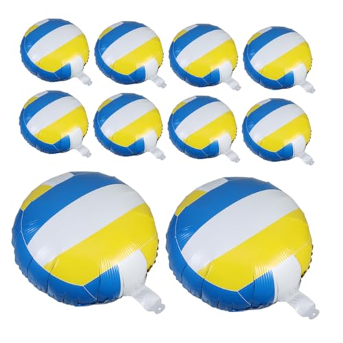 Amosfun 10 Stück 18 Volleyball-Ballon Partydekorationen zum Thema Volleyball Mini-Volleyball Volleyball-Partygeschenke party luftballons Strandball-Ballon Babypartyballons Aluminiumfolie von Amosfun