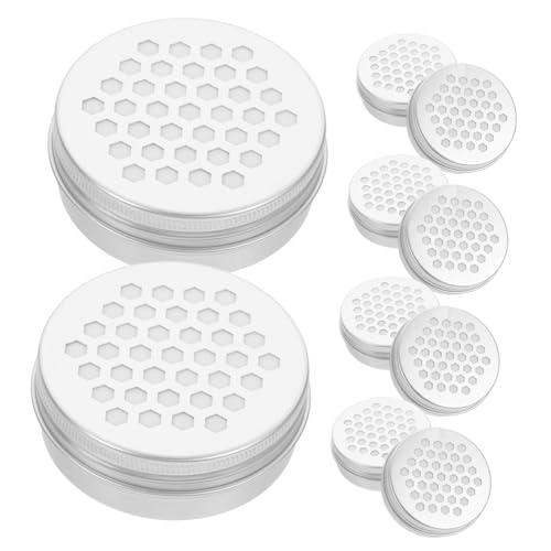 Amosfun 10 Stück Aluminium Aromatherapie Diffuser Box Langlebiger Sicherer Luftverbesserer für Auto Büro Schlafzimmer Praktischer Duftöl Diffusor mit Feiner Verarbeitung von Amosfun