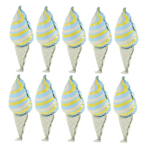 Amosfun 10 Stück Eiscreme Folienballons Dekoration für Geburtstagsfeiern Kinderfeste und Events Hochwertige Langlebige Luftballons für Unvergessliche Feierlichkeiten von Amosfun