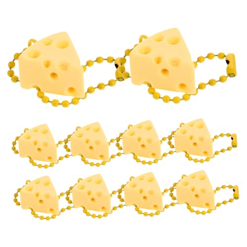 Amosfun 10 Stück Käse Ornamente Dekorativer Anhänger Schlüsselanhänger Schlüsselanhänger Käse Ornament Schlüsselanhänger Anhänger Für Tasche Dekorativer Schlüsselanhänger von Amosfun