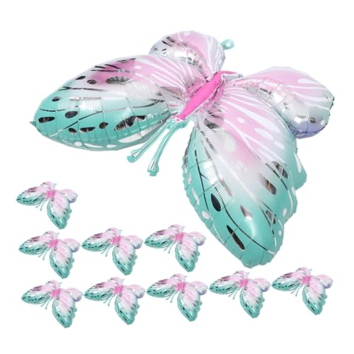 Amosfun 10 Stück Schmetterling Folienballons Luftballons zur Partydekoration Helium für Kindergeburtstag für Besondere Anlässe und Feierlichkeiten von Amosfun