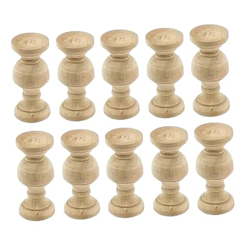 Amosfun 10 Stück Sideboard Dekorative Säule Raumzubehör Wohnzimmer im Landhausstil Home Office Decor Bastelspindeln Dekorative Holzspindeln Esstisch Herzstück Buche Khaki Amosfun 10 Stück Sideboard Dekorative Säule Raumzubehör Wohnzimmer im Landhausstil Home Office Decor Bastelspindeln Dekorative Holzspindeln Esstisch Herzstück Buche Khaki von Amosfun