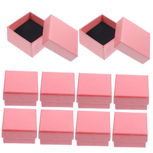 Amosfun 10 Stück Teiliges Schmuck Geschenkbox mit Schwammpolster Kleine Pappboxen mit Deckel Schützende Aufbewahrung für Halsketten Armbänder Ringe Praktische Verpackung für Geburtstage von Amosfun