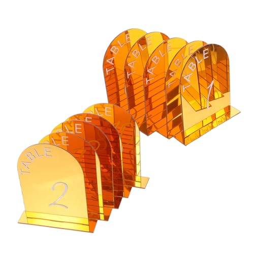 Amosfun 10 Stück Tischnummern Plakathalter Doppelseitige Hochzeitstischnummern Für Restaurants Jäten Tischnummern Formelle Golden Amosfun 10 Stück Tischnummern Plakathalter Doppelseitige Hochzeitstischnummern Für Restaurants Jäten Tischnummern Formelle Golden von Amosfun