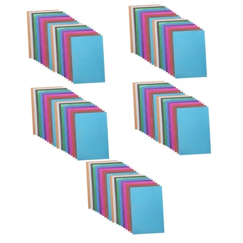 Amosfun 100 STK Glitzerpapier Dekoratives Papierhandwerk Handarbeitspapier Selbstklebendes Bastelpapier Farbiges Bastelpapier Dekoratives Bastelpapier Geschenkpapier Spielzeug Band A4 von Amosfun