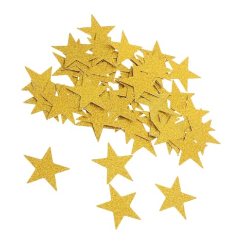 Amosfun 100 Stück Doppelseitige Goldene Papiersterne Sternförmige Bastelkonfetti für DIY Scrapbooking Geburtstags Hochzeitsdeko Festliche Tischstreuung von Amosfun