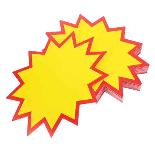 Amosfun 100 Stück Preisschild für explosive Aufkleber Preisschilder Etikett Preisaufkleber Aufkleber für den Einzelhandel klein leer Tags für den Handel Verkaufsaufkleber Papier Yellow von Amosfun