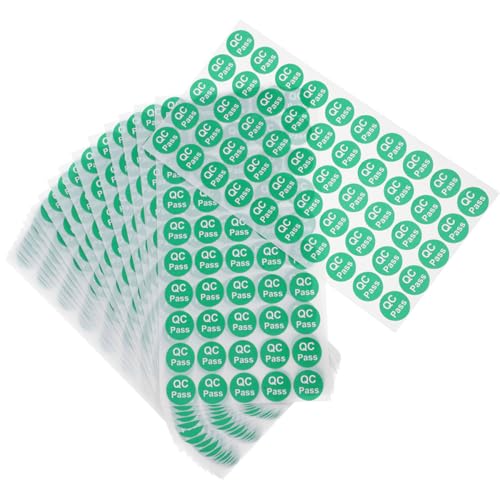 Amosfun 1000 Stück Qualitätsprüfungs Pass Etikettenaufkleber Versandetiketten Inventaretiketten Debitkartenaufkleber Kreditkartenaufkleber Geräteetiketten Pass Test Etikett von Amosfun