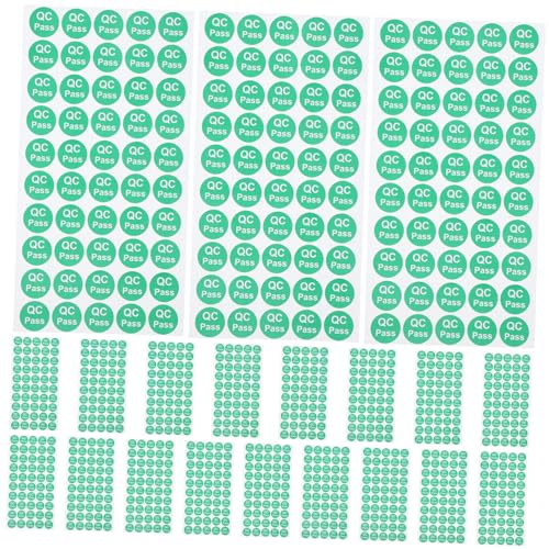 Amosfun 1000 Stück bestandene Aufkleber Etikett Mini-Aufkleber Lagergeprüfte Aufkleber Abdeckung farbig Vinyl qc vorbeifahrende Abziehbilder QC-Testaufkleber Papier Grün Amosfun 1000 Stück bestandene Aufkleber Etikett Mini-Aufkleber Lagergeprüfte Aufkleber Abdeckung farbig Vinyl qc vorbeifahrende Abziehbilder QC-Testaufkleber Papier Grün von Amosfun