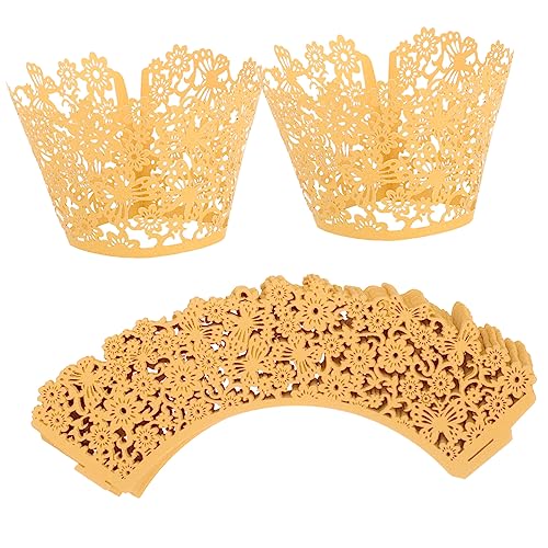 Amosfun Luxuriöse Cupcake-becher in Gold Mit Geprägtem Muster 100 Stück Papiereinlagen Zum Backen Amosfun Luxuriöse Cupcake-becher in Gold Mit Geprägtem Muster 100 Stück Papiereinlagen Zum Backen von Amosfun