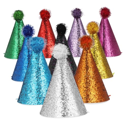 Amosfun 10Stücke Partyhüte Teilig Kegelhüte Bunten Farben für Erwachsene und Haustiere für Geburtstagsfeiern Silvester Festival und Partys Leicht und Bequem Amosfun 10Stücke Partyhüte Teilig Kegelhüte Bunten Farben für Erwachsene und Haustiere für Geburtstagsfeiern Silvester Festival und Partys Leicht und Bequem von Amosfun