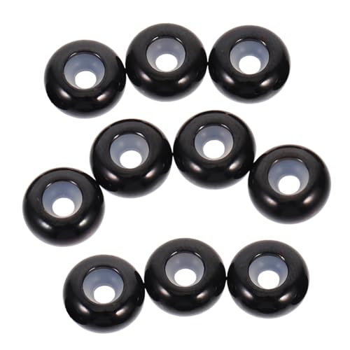 Amosfun 10Stücke Spacer Perlen für DIY Schmuckherstellung Metallperlen mit Gummiring Armbänder Ohrringe Langlebig Vielseitig Einsetzbar von Amosfun