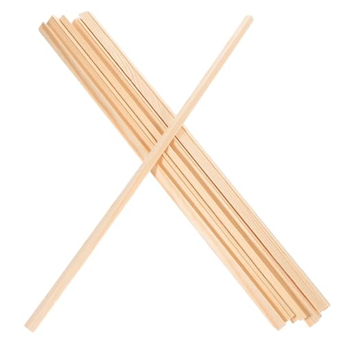 Amosfun 12 Stück Dreieckige Holzstreifen Fensterrahmenstäbe Unlackierte Holzstreifen Hartholzdübelstangen Für Wände Ränder Fensterrahmen von Amosfun