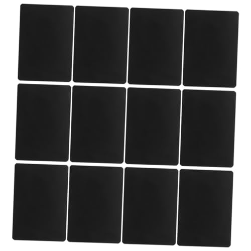 Amosfun 12 Stück Preisschild Bretter Supermarktpreis Anzeige Planke Regaletiketten Tafeln zeichnen Mini-Preistafeln Verkaufsständer zum Schilder-Display-Tag Abs Black von Amosfun