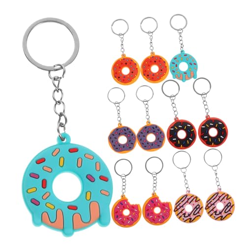 Amosfun 12 Stück Teiliges Donut Schlüsselanhänger Bunte PVC Donut Anhänger Kreative Taschen und Schlüsseldeko Multifunktional für DIY Schmuck und Geschenke Amosfun 12 Stück Teiliges Donut Schlüsselanhänger Bunte PVC Donut Anhänger Kreative Taschen und Schlüsseldeko Multifunktional für DIY Schmuck und Geschenke von Amosfun