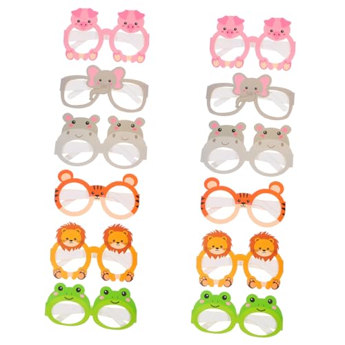 Amosfun 12 Stück Zoo Party Brillen Lustige Tier Papierbrillen für Kindergeburtstage Foto Requisiten für Babypartys und Dschungel Feiern Amosfun 12 Stück Zoo Party Brillen Lustige Tier Papierbrillen für Kindergeburtstage Foto Requisiten für Babypartys und Dschungel Feiern von Amosfun