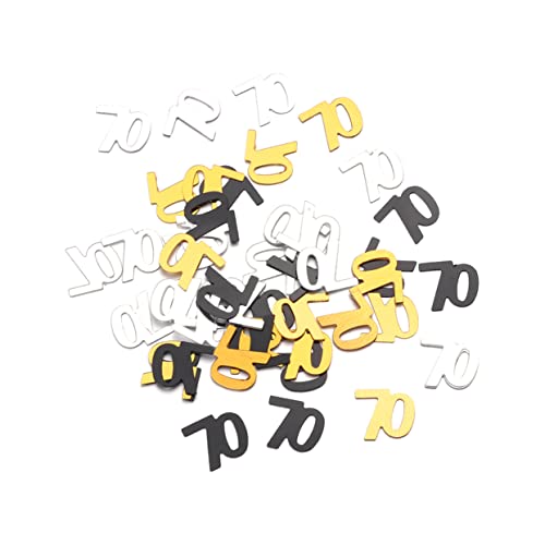 Amosfun Pailletten-konfetti 1200 Stück Zahl 70 Bunt Gold Silber Und Schwarz Für Geburtstagsparty-dekorationen Amosfun Pailletten-konfetti 1200 Stück Zahl 70 Bunt Gold Silber Und Schwarz Für Geburtstagsparty-dekorationen von Amosfun
