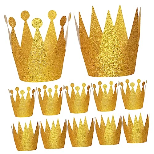 Amosfun 12St Kronenhut Flagge Geburtstagskopfbedeckungen für Cupcake-Halter party sachen geburtstagskrone Geburtstagsparty-Requisite Kindergeburtstag Partyhut Papier Golden Amosfun 12St Kronenhut Flagge Geburtstagskopfbedeckungen für Cupcake-Halter party sachen geburtstagskrone Geburtstagsparty-Requisite Kindergeburtstag Partyhut Papier Golden von Amosfun